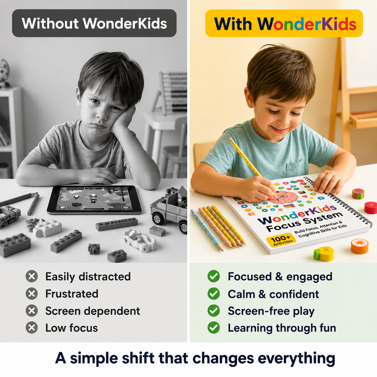 WonderKids™ +100 Activities to Boost Attention, Focus, and Learning